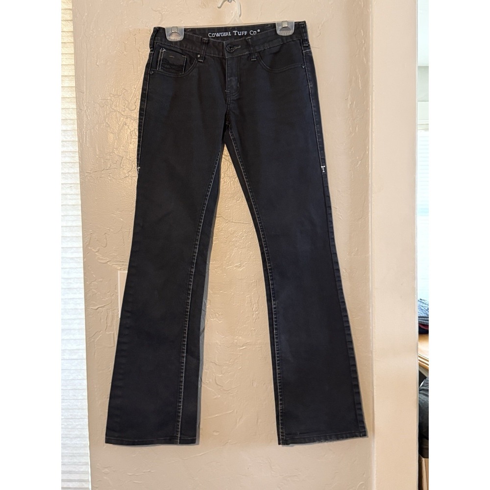 Cowgirl Tuff Co Barbed Wire Bootcut Jeans Midnight  Distressed Western Rodeo